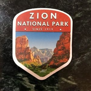 2/$8 Zion National Park Red Laptop Sticker
